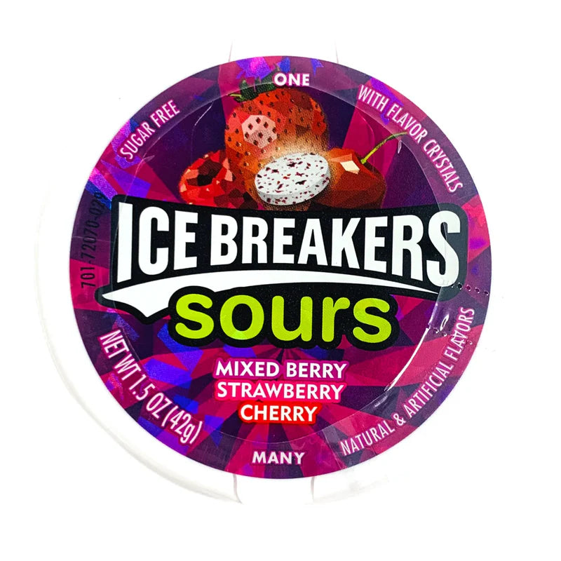 Ice Breakers Sours Mixed Berry/Strawberry/Cherry