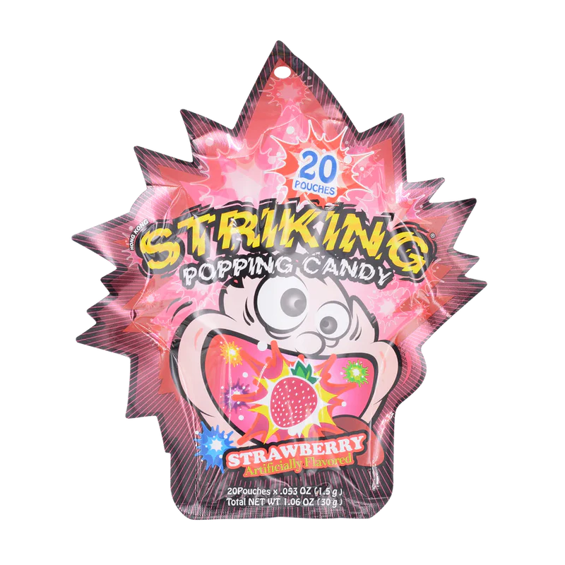 STRIKING Strawberry Flavour Popping Candy 30g