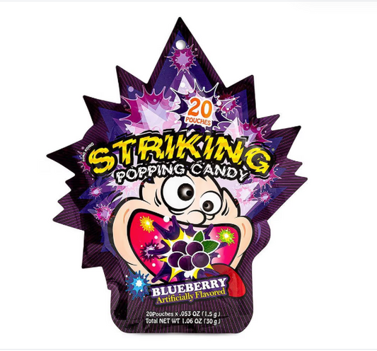 STRIKING Blueberry Flavour Popping Candy 30g